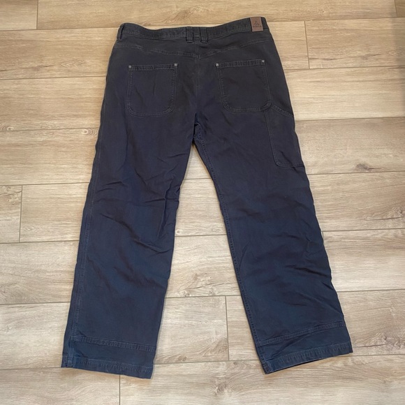 prAna Mens Baggy Flannel Lined Carpenter Jeans Mens Size 40x32 - Picture 3 of 5